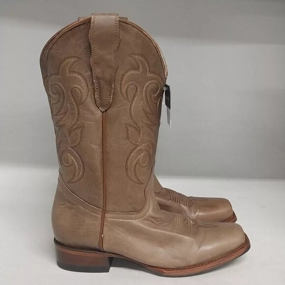 NEW SHYANNE Darby BBW198 Brown Square Toe Mid Calf Western Boots Size 7 M - Picture 3 of 10